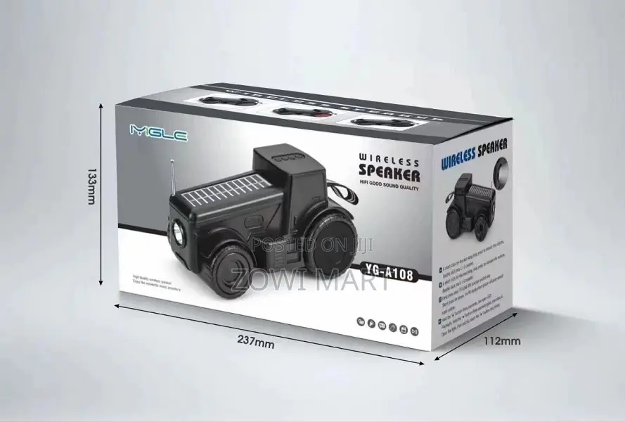 Yg-A108 Solar Bluetooth Speaker – Wireless, Portable, Fm Radio