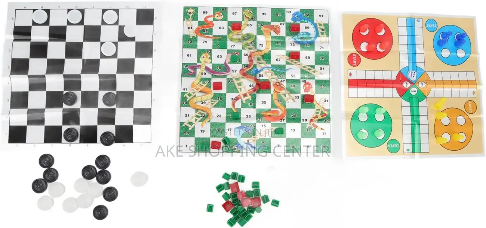 2in1 Game Board 2በ1 ጨዋታ Ludo + Snakes Ladders Game