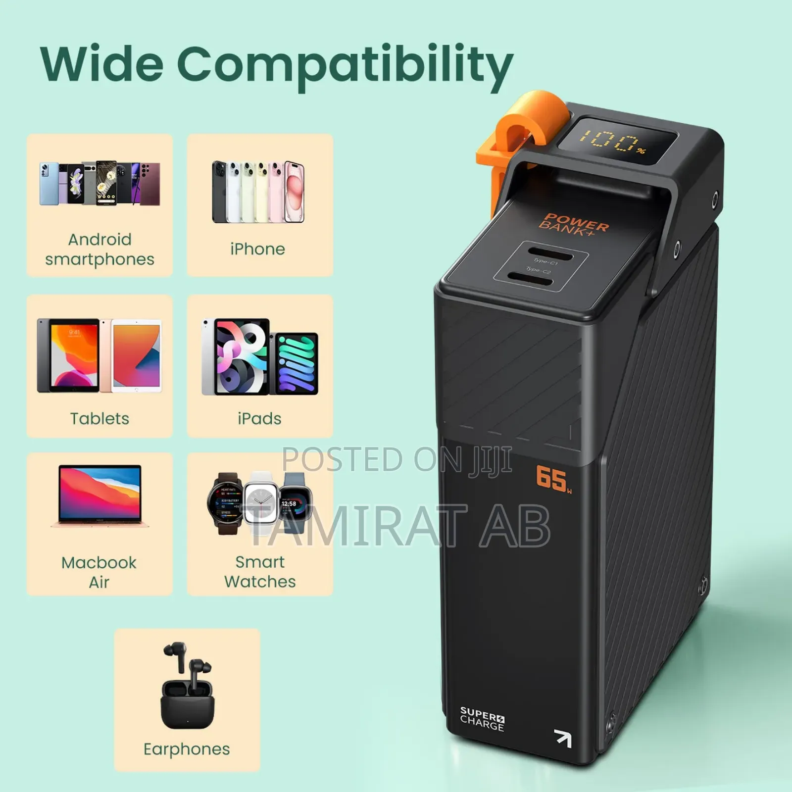 Yesido 20000mah Portable 65w Fast Charging Powerbank Smartphone/Laptop