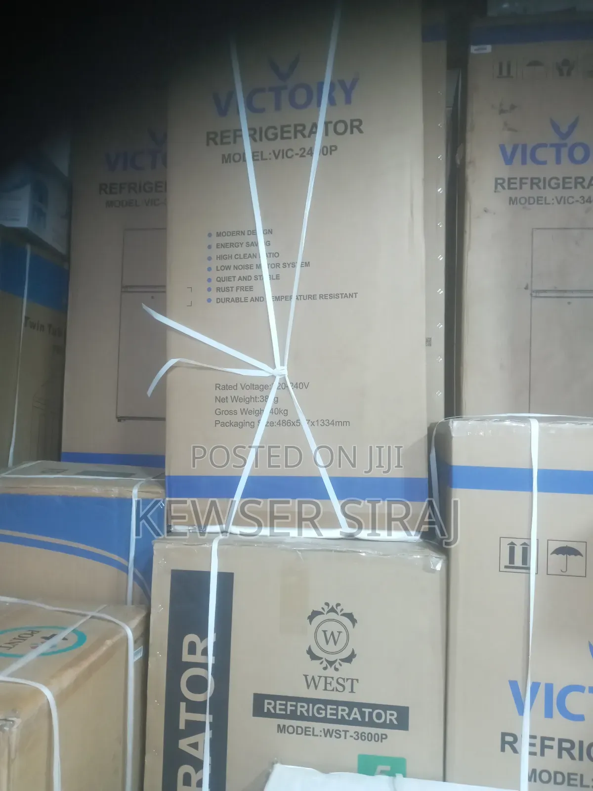Refrigerator Mode 340 Dble Motrre እስታኘራይዘር የተገጠመለት