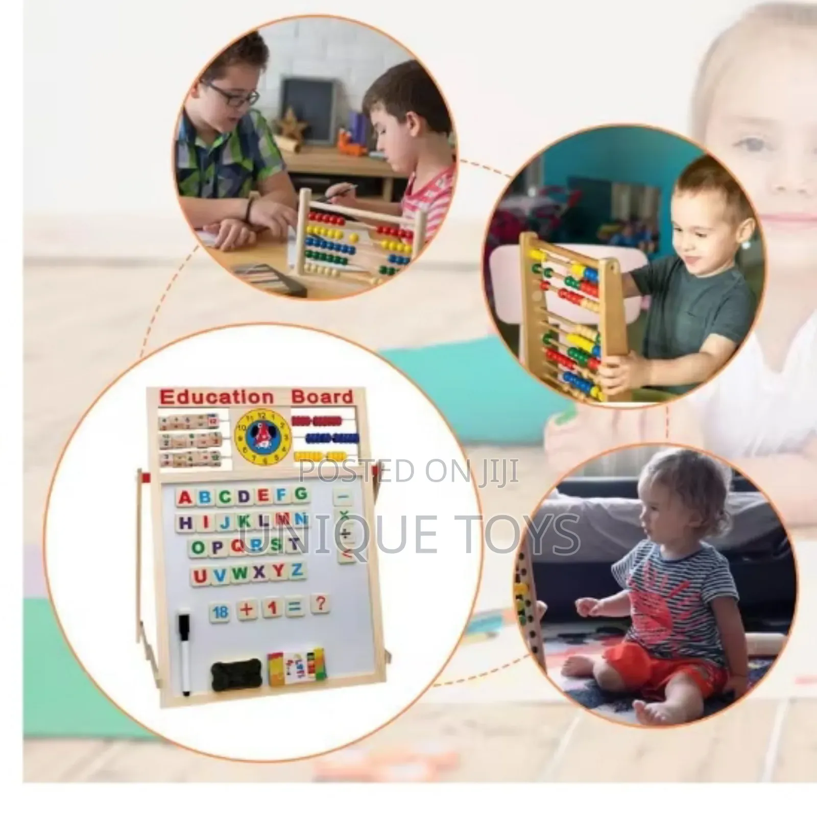 Multi-Functional Wooden Magnetic Educational Board