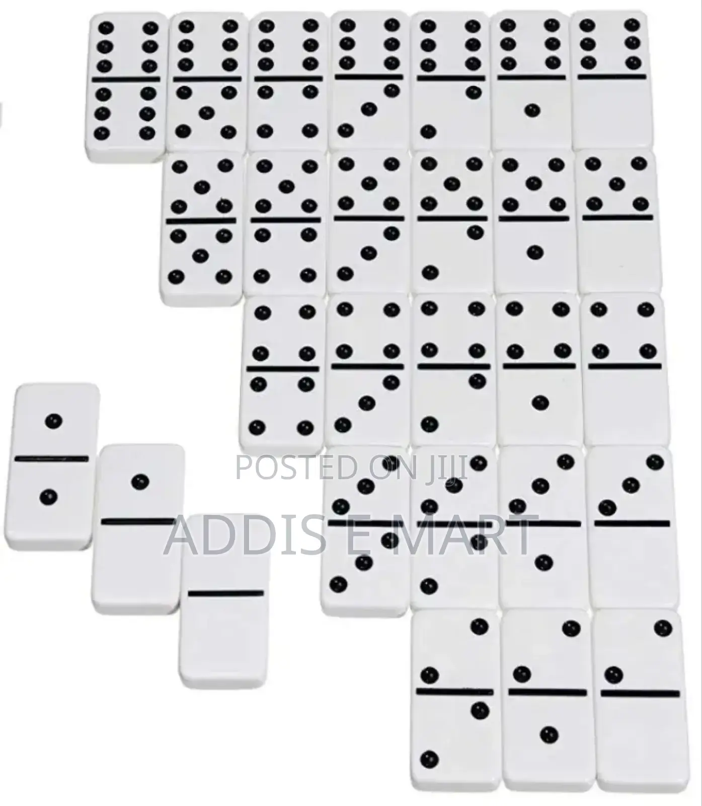 Dominoes Set 28 Pcs Double Six Ivory Color