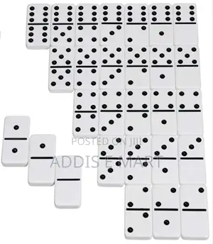 Photo - Dominoes Set 28 Pcs Double Six Ivory Color
