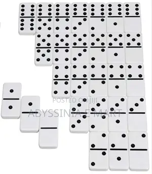 Dominoes Set 28 Pcs Double Six Ivory Color