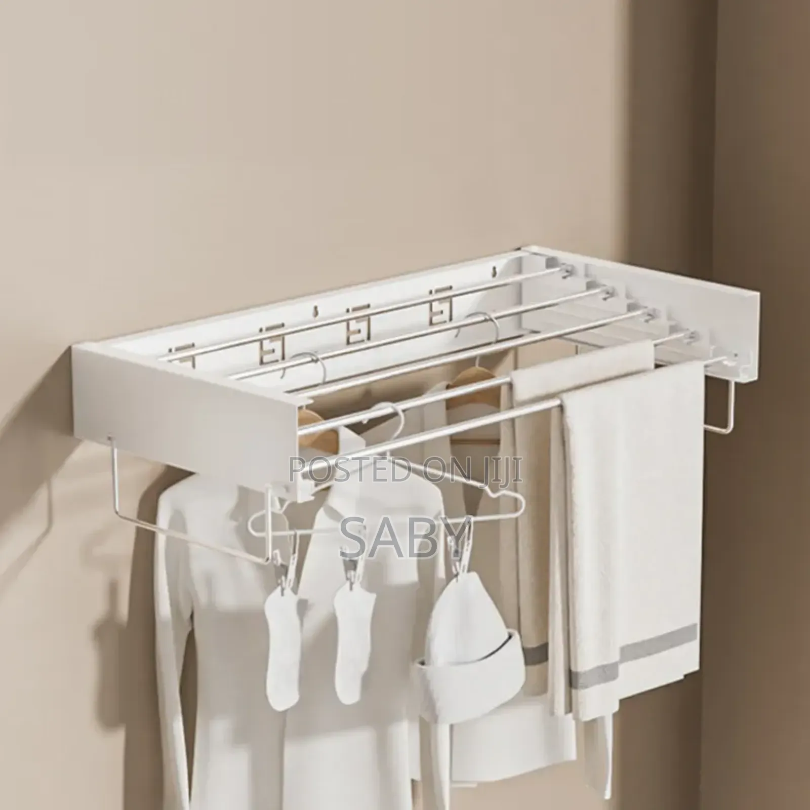 Telescopic Folding Balcony Towel Rack