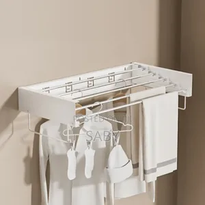 Telescopic Folding Balcony Towel Rack