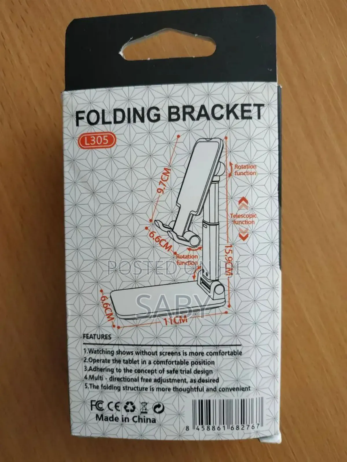 Folding Bracket Desk Phone Holder