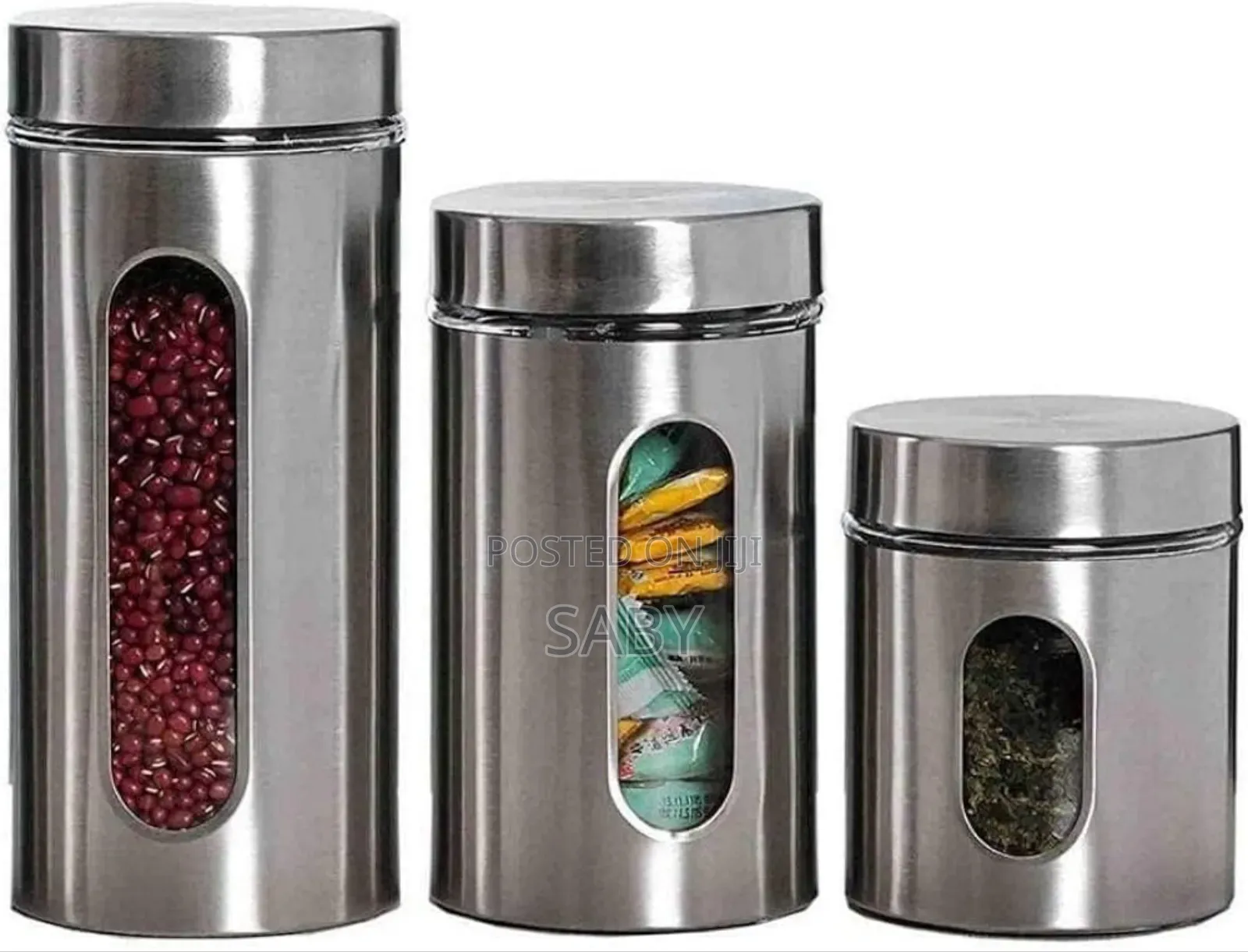 Stainless Steel Plated Glass Kitchen Canister,