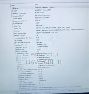 New Laptop Lenovo Legion 5 16GB Intel Core I9 SSD 1T