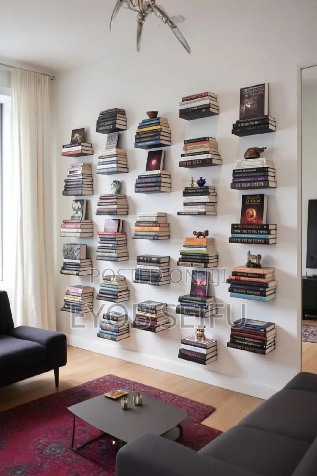 Asthetic and Minimalist Invisible Book Shelves