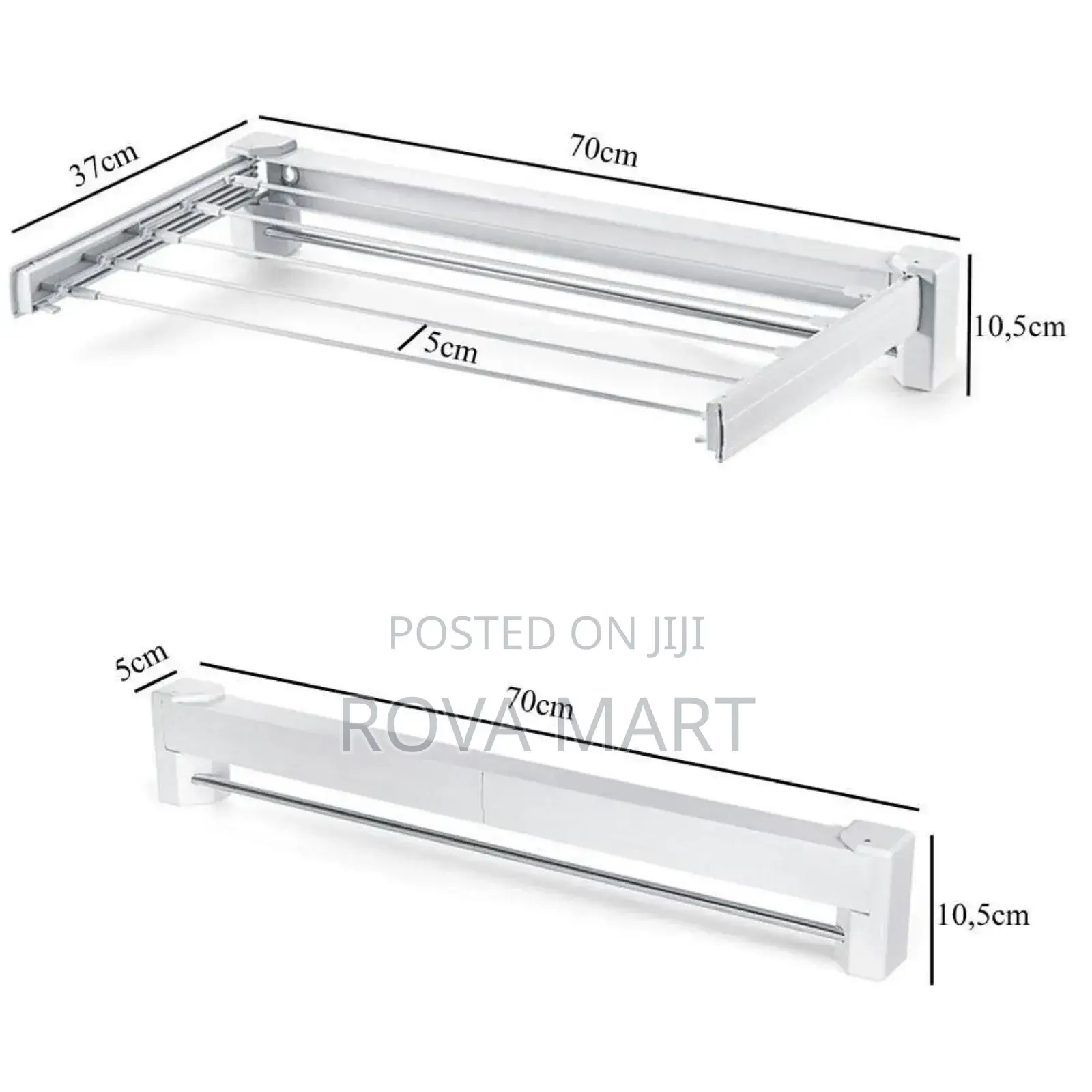 Wall-Mounted, Collapsible Clothes Drying Rack