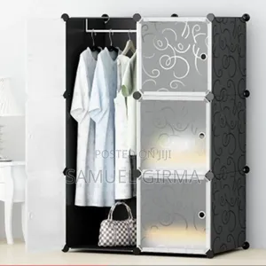 Plastic +Metal Storage Wardrobe