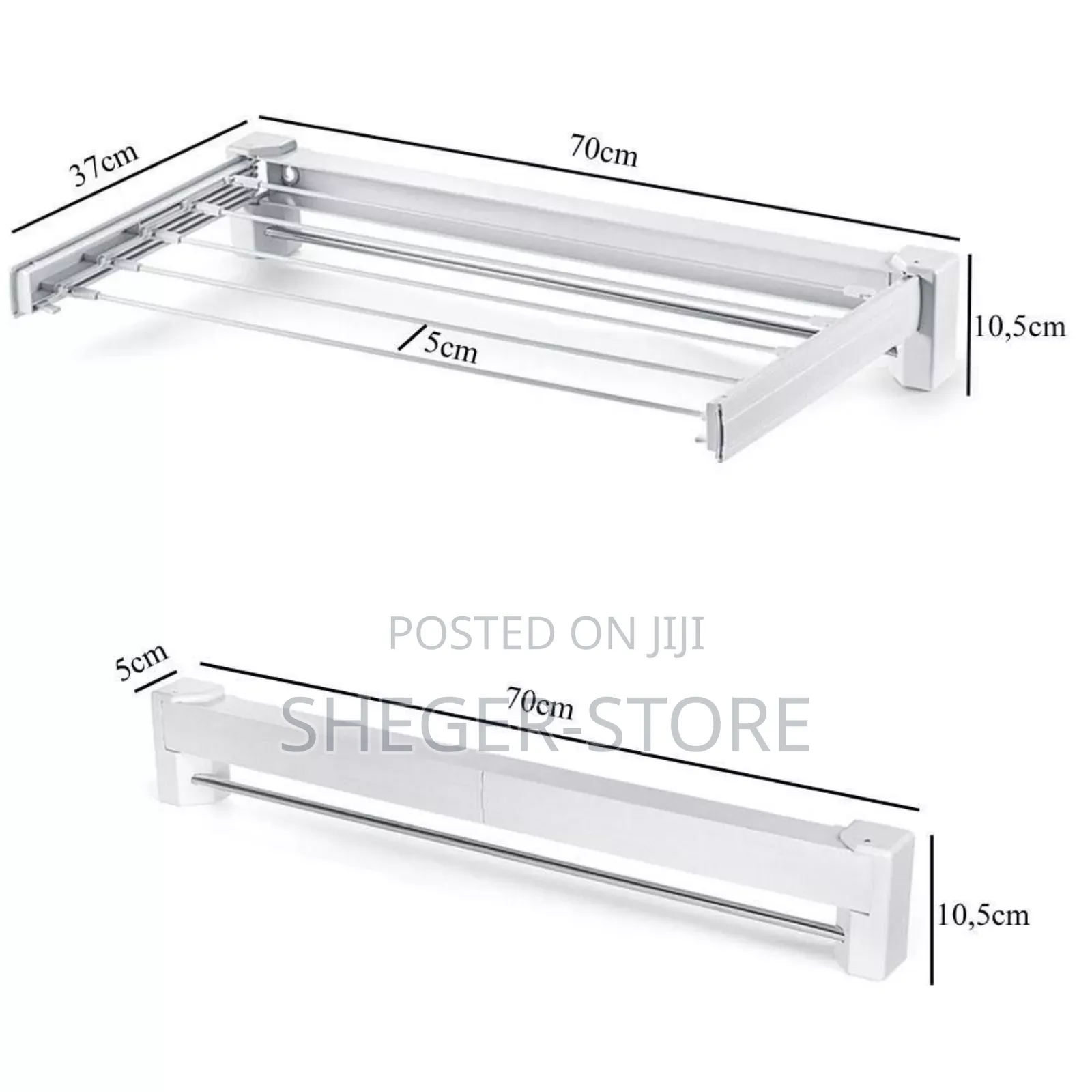 Wall-Mounted, Collapsible Clothes Drying Rack