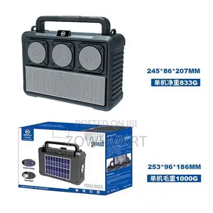 Photo - Dv668 Wireless Speaker Pure Bass Solar Panel Flash Light