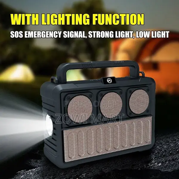 Dv668 Wireless Speaker Pure Bass Solar Panel Flash Light