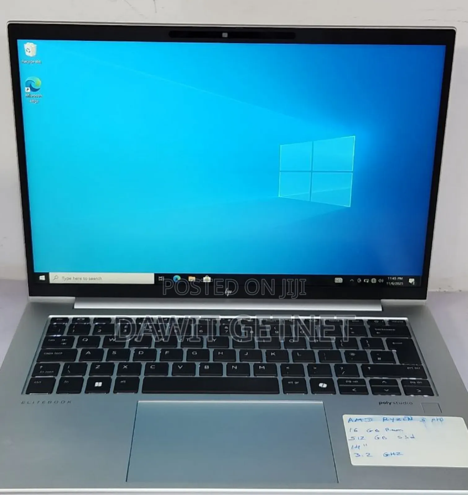 New Laptop HP EliteBook 845 G11 16GB AMD Ryzen 5 SSD 512GB