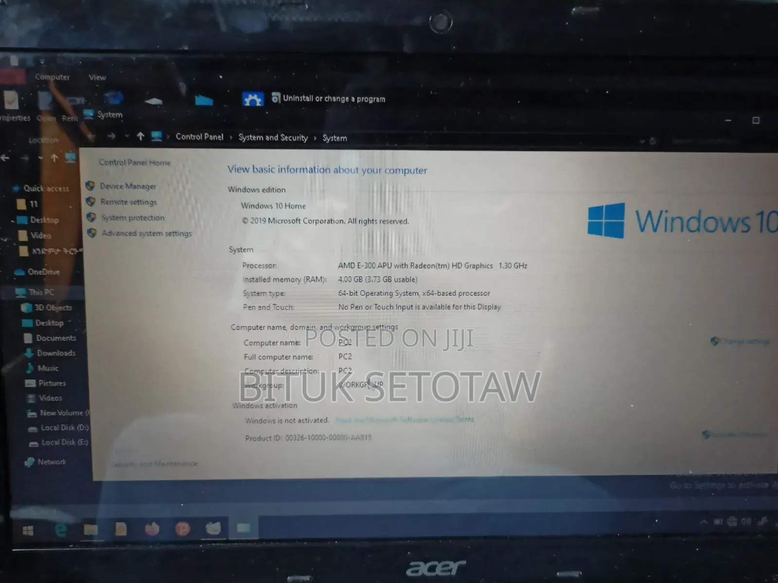 Laptop Acer Aspire 5250 4GB HDD 1T