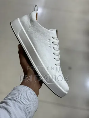 Photo - White Ecco Leather Sneakers.