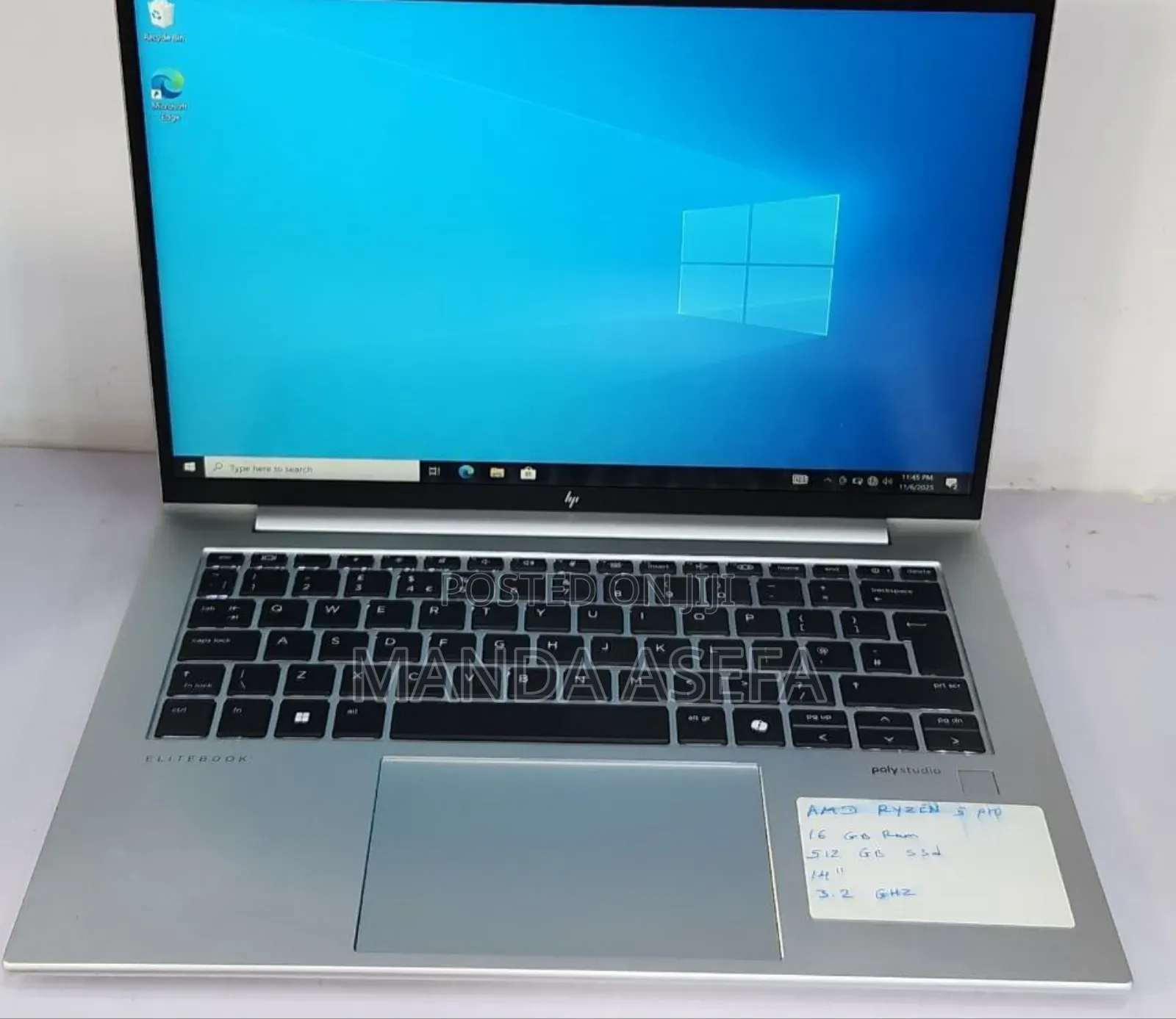 New Laptop HP EliteBook 845 G11 16GB AMD Ryzen 5 SSD 512GB