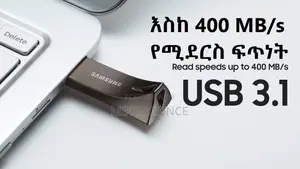 Photo - Samsung Bar Plus 256gb - 400mb/S Usb 3.1 Flash Drive Titan Gray