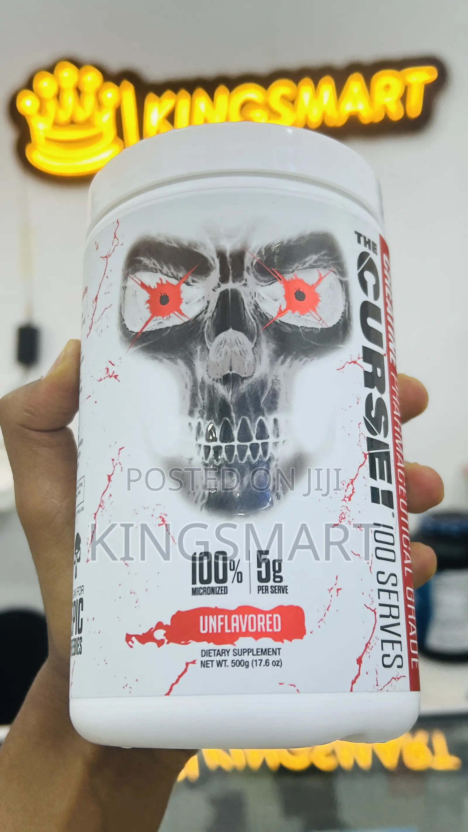 JNX Sports the Curse Larger Size Powederd and 100% Micronized Creatine