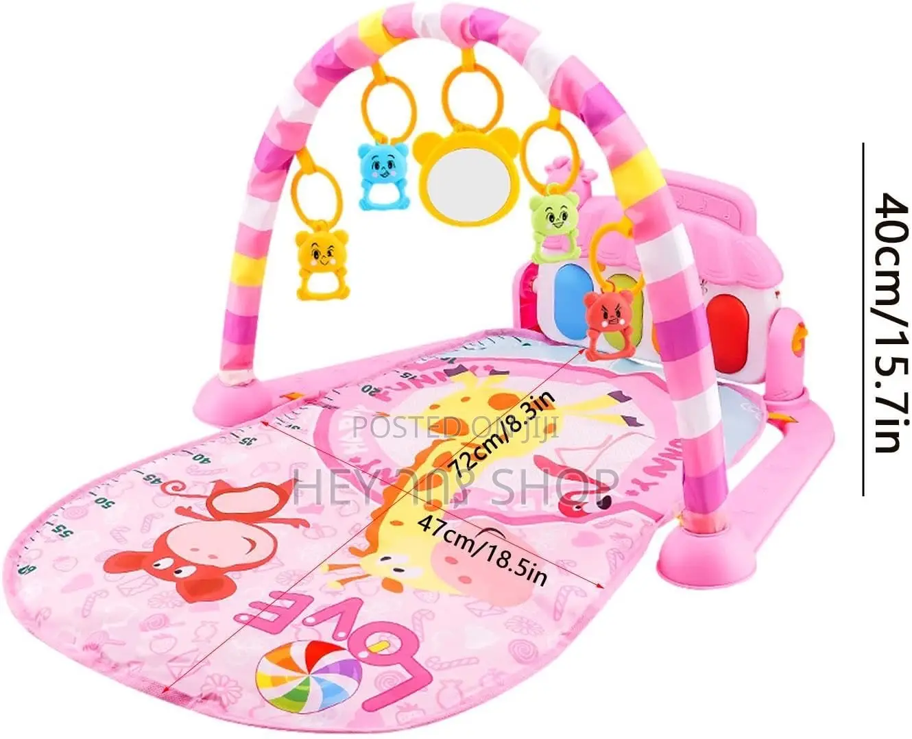 Baby Fitness Piano Mat ፒያኖ ማጫወቻ ያለው የህፃናት ማስተኛ