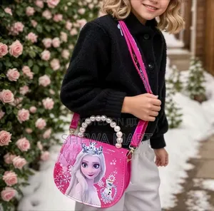 Disney Luxury Children's Shoulder Bag Frozen Pearl Handbag for Girl Ha