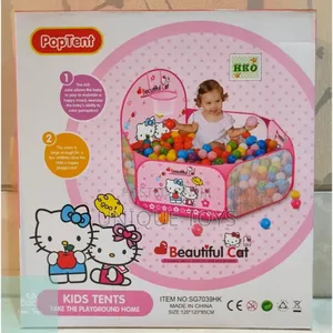 Pop-Up Ball Pool With Basketball Hoop - Hello Kitty Themed