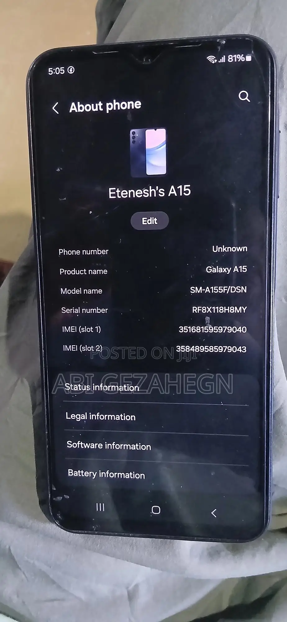 Samsung Galaxy A15 128 GB Gray