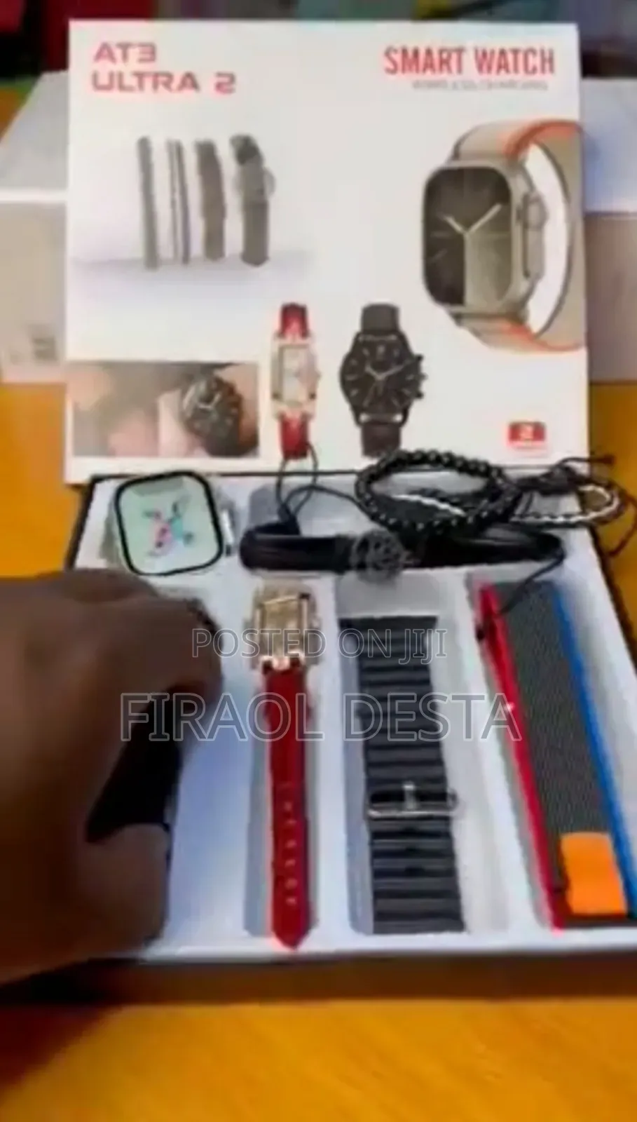 At3 Ultra 2 Smartwatch Package for Men.