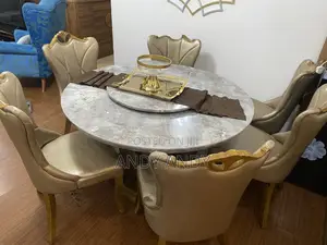 Photo - Marble Dining Table With 6 Seat