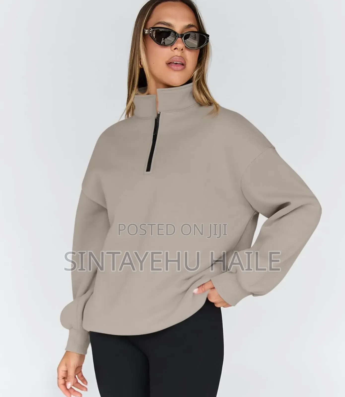 Adidas Fear Athletics Suede Sweatshirt in the Color Clay.