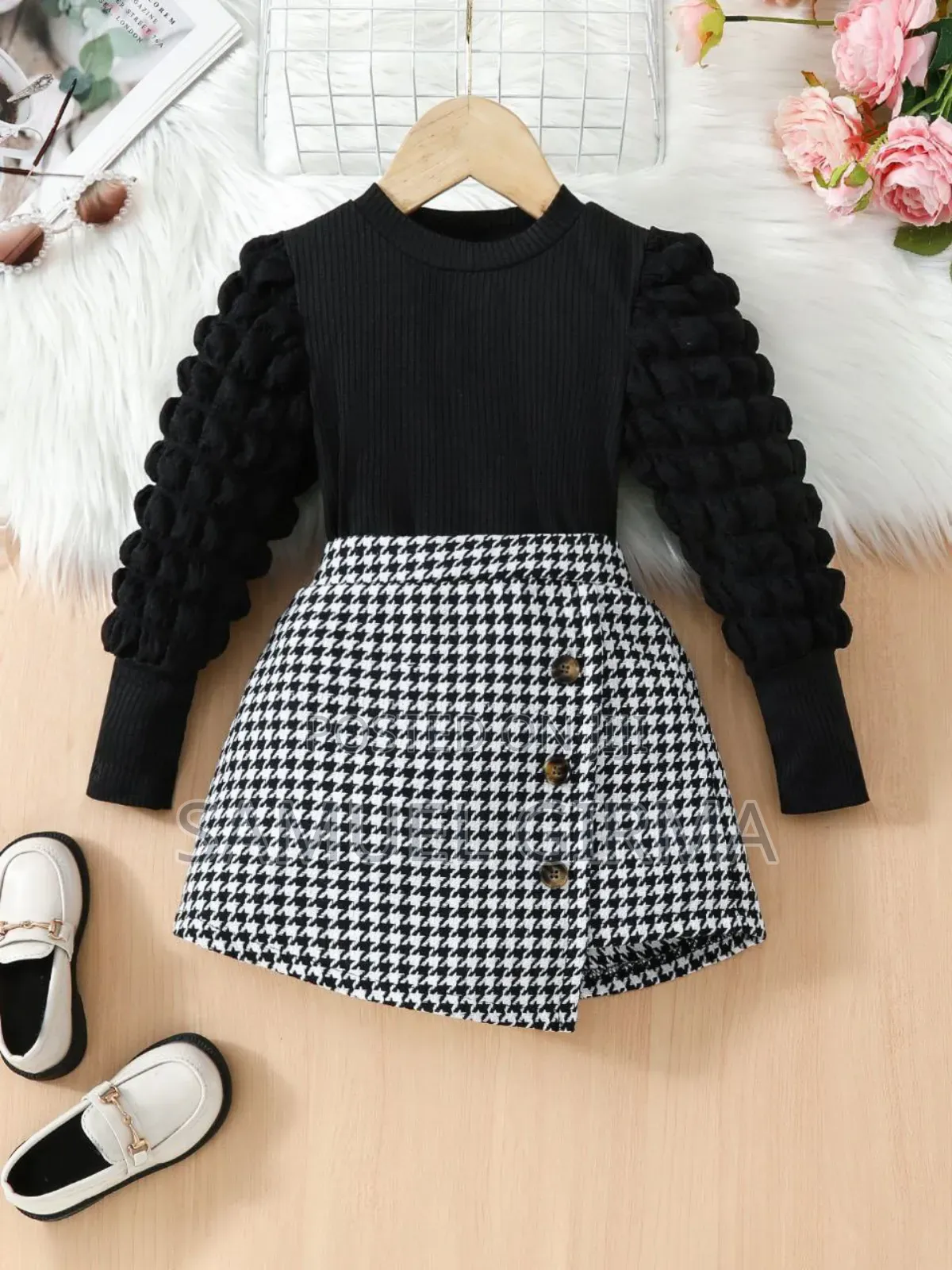 Mk- 0704 Toddler Girls Two Piece Set Casual Outfit Size: 4-7 Years