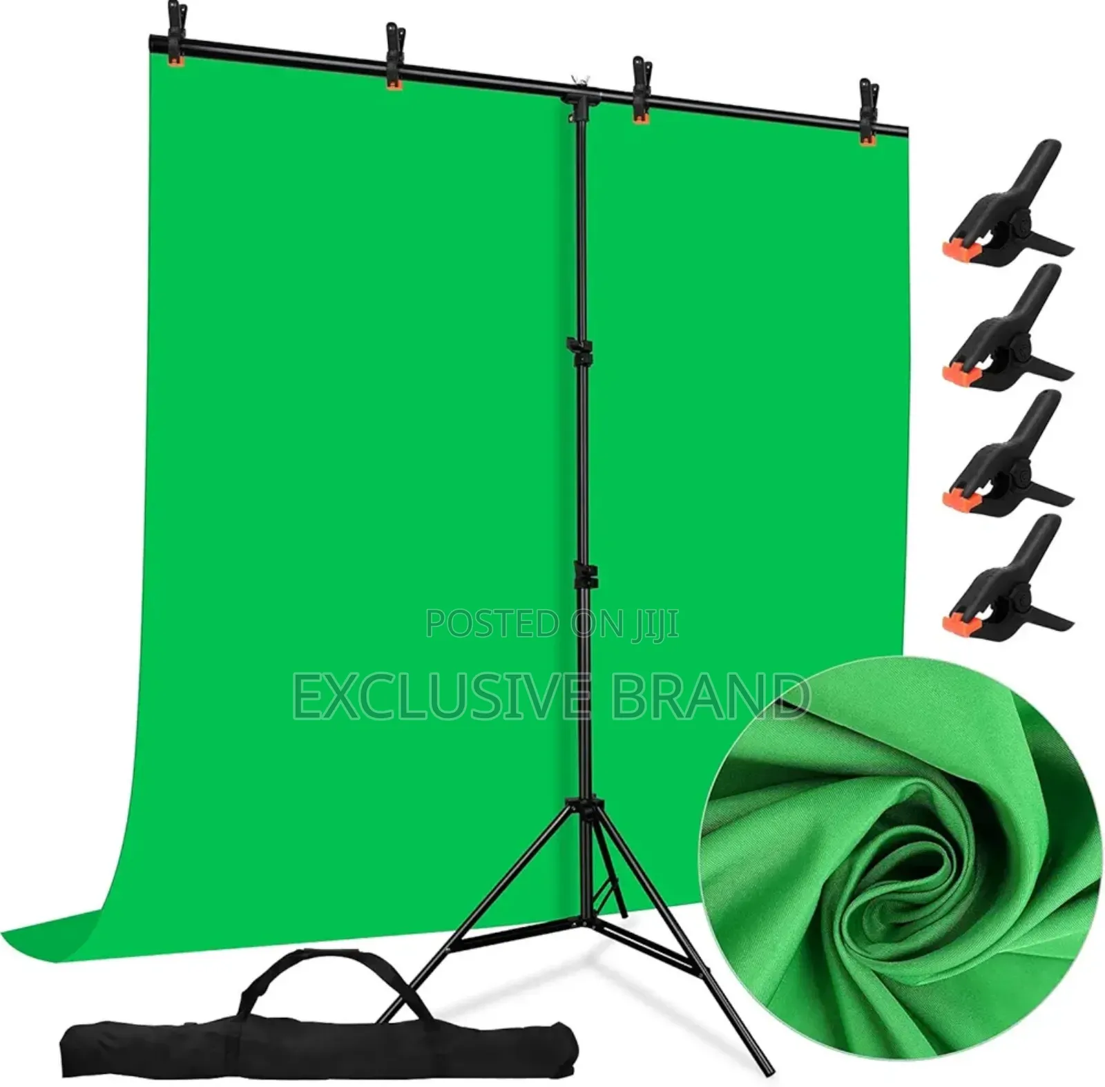 Green Screen Backdrop With Stand Kit, 5.2 X 6.5 Ft