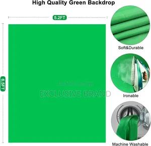 Green Screen Backdrop With Stand Kit, 5.2 X 6.5 Ft