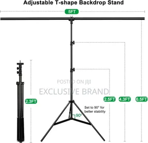 Green Screen Backdrop With Stand Kit, 5.2 X 6.5 Ft