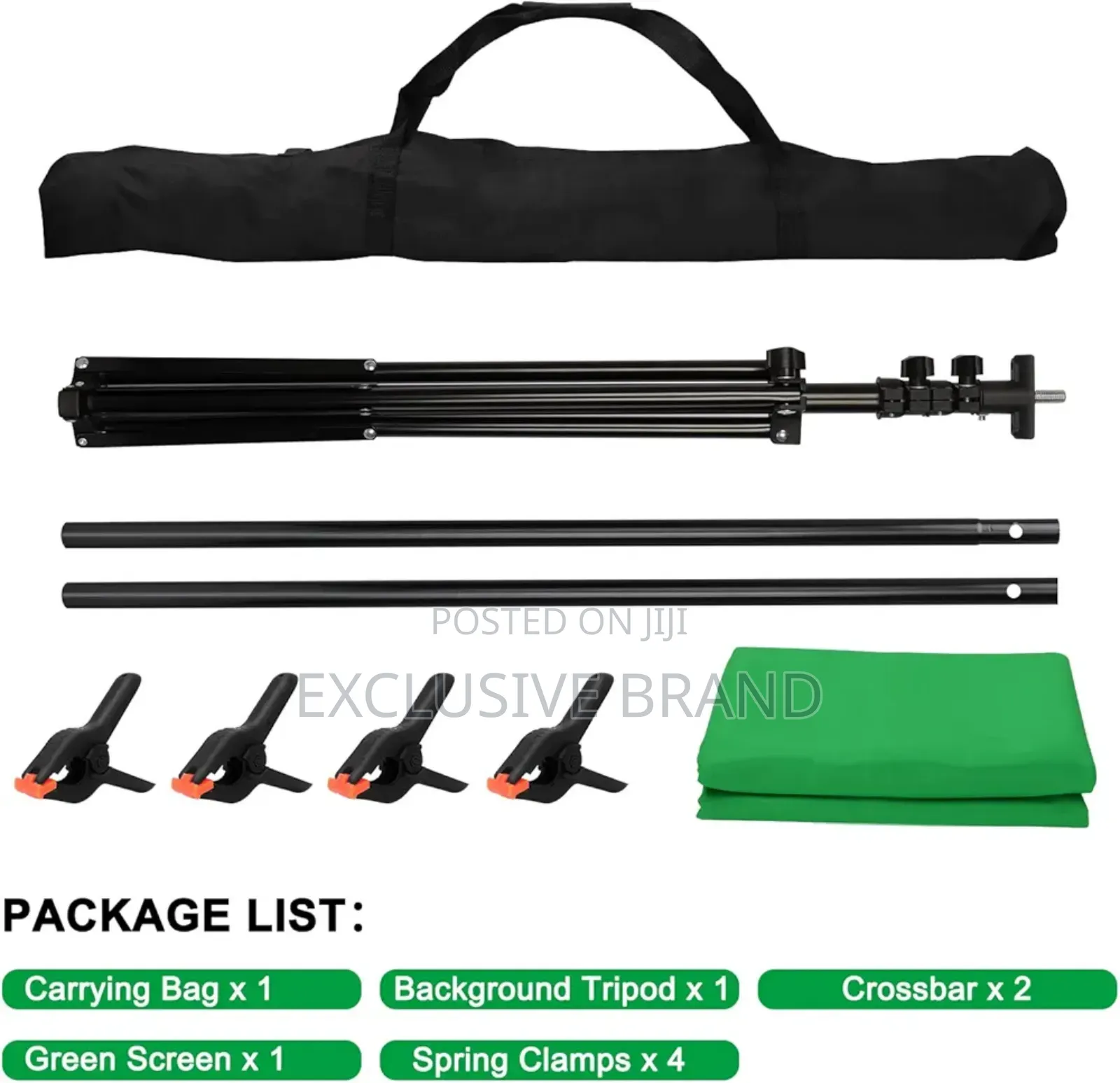 Green Screen Backdrop With Stand Kit, 5.2 X 6.5 Ft