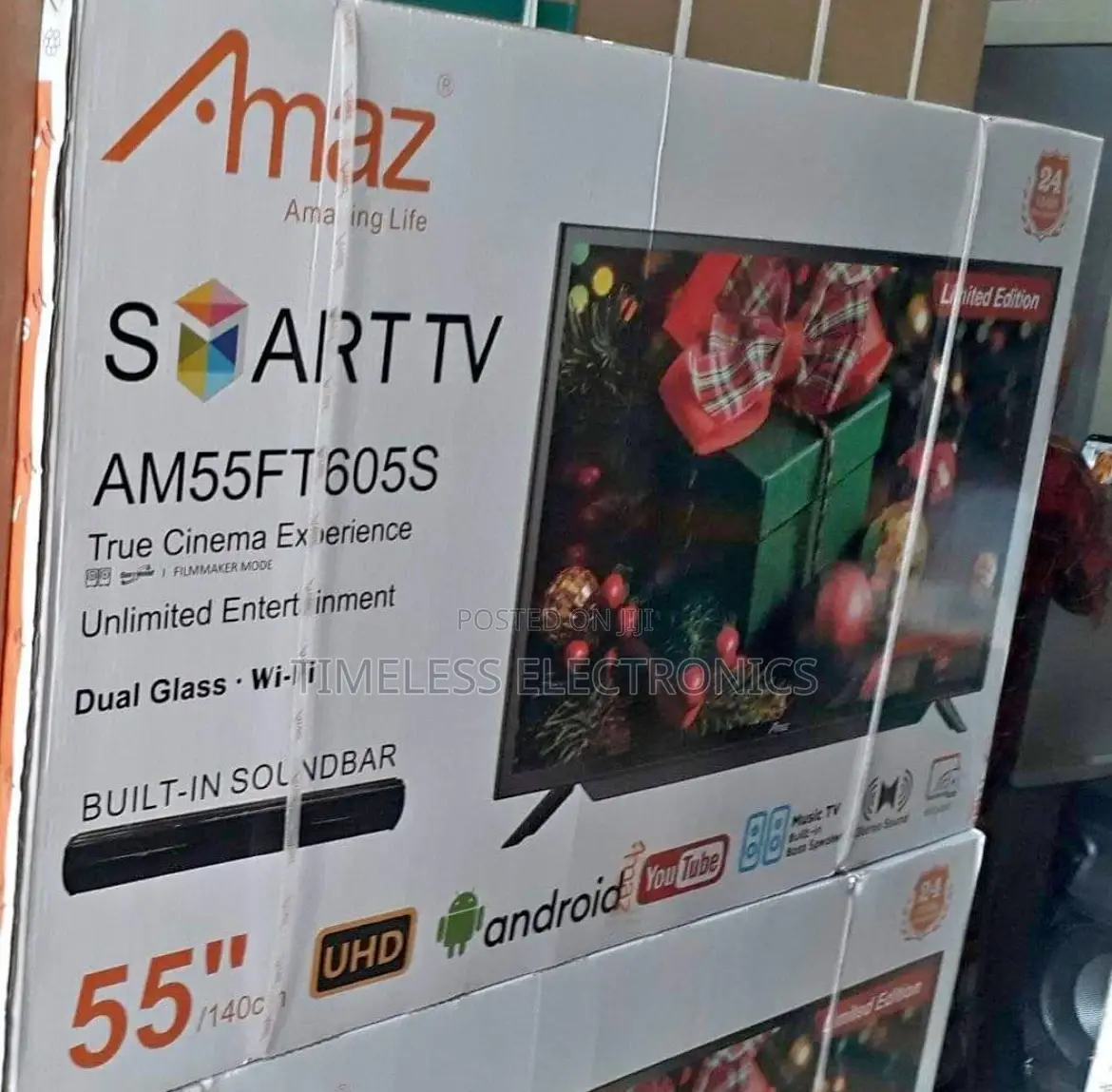 Amaz 55” Smart Tv – Double Glass, Ultra Hd , Smart Performance!