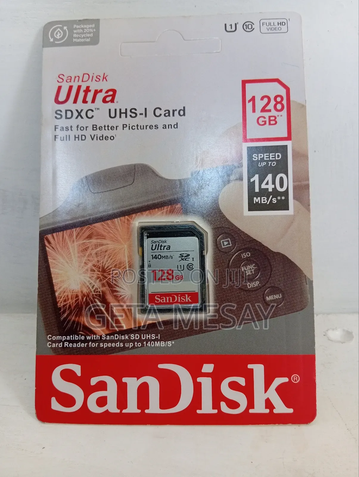 Sandisk Ultra 128gb SDXC Uhs-I Memory Card Up to 140mb/S Class 10 U1