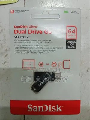 Sandisk Ultra Dual Drive Go 64gb Usb-C and Usb-a Flash Drive