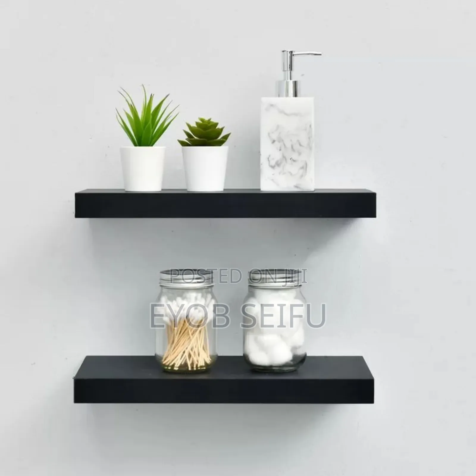 Asthetic and Minimalist Floating Wooden Shelfs