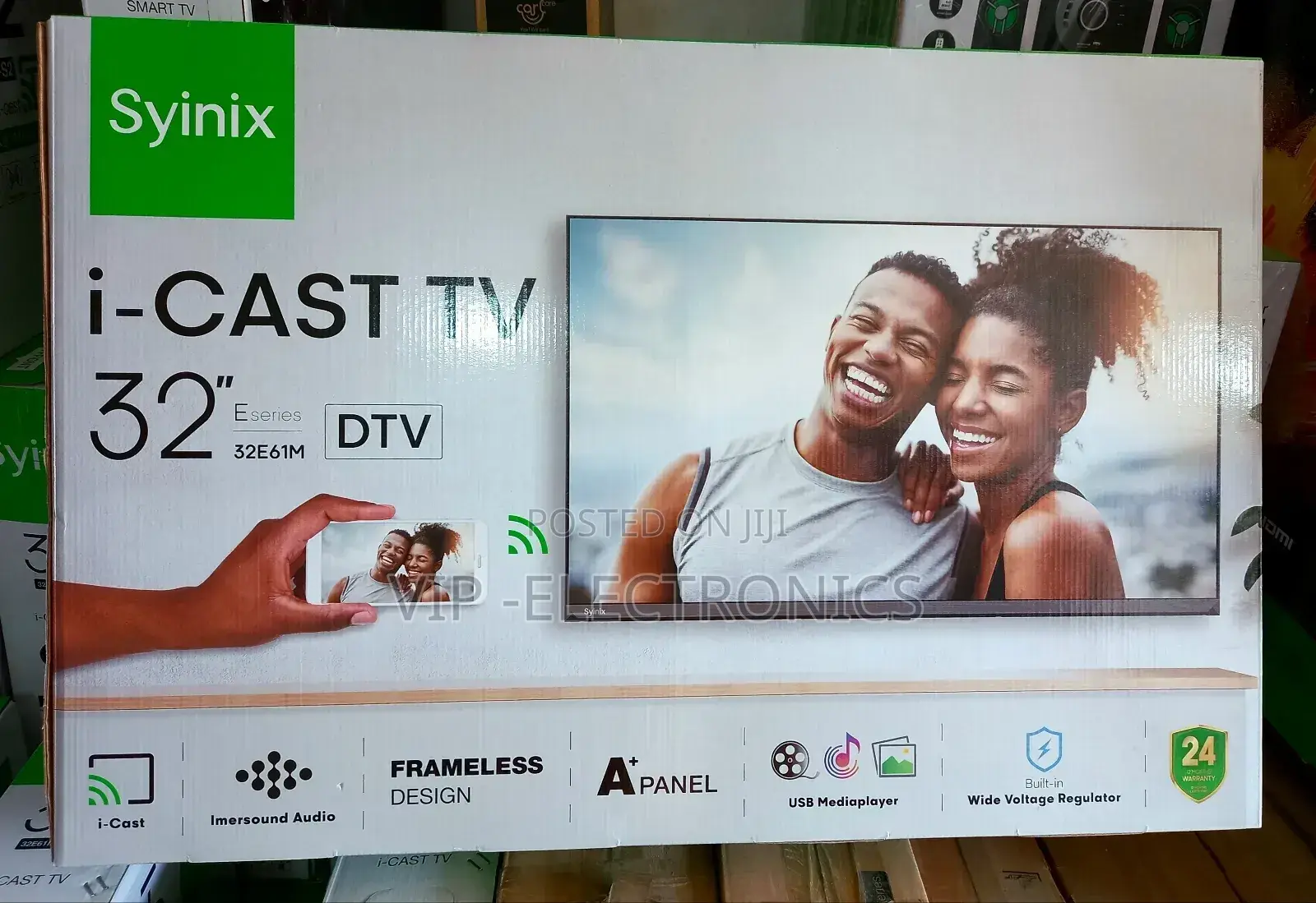 Syinix 32 Inch I-Cast Frameless Tv