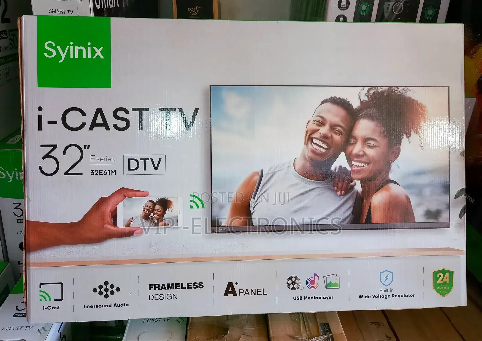 Syinix 32 Inch I-Cast Frameless Tv