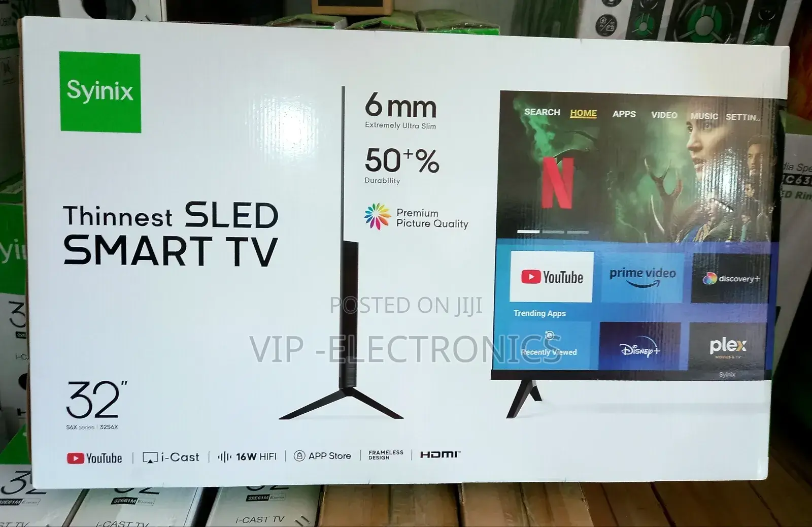 Syinix Tv 32 Inch Tv Smart Frameless Hi-Fi Original Tv