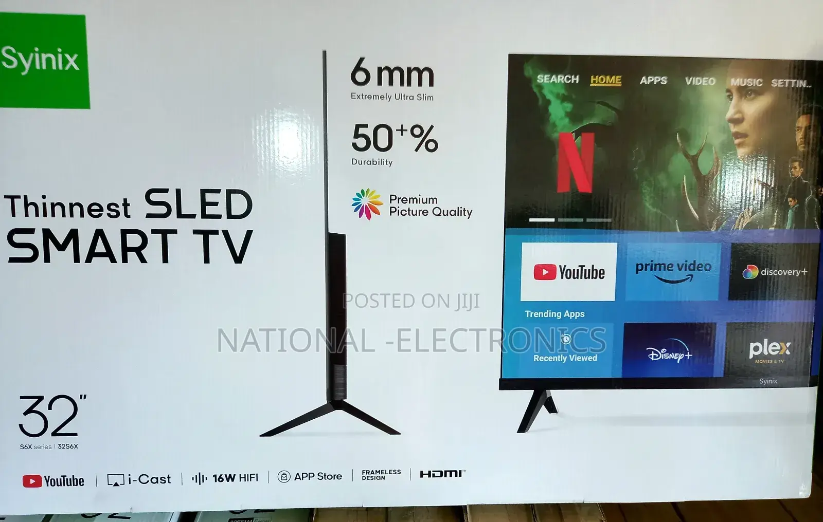 Syinix Tv 32 Inch Tv Smart Frameless Hi-Fi Original Tv