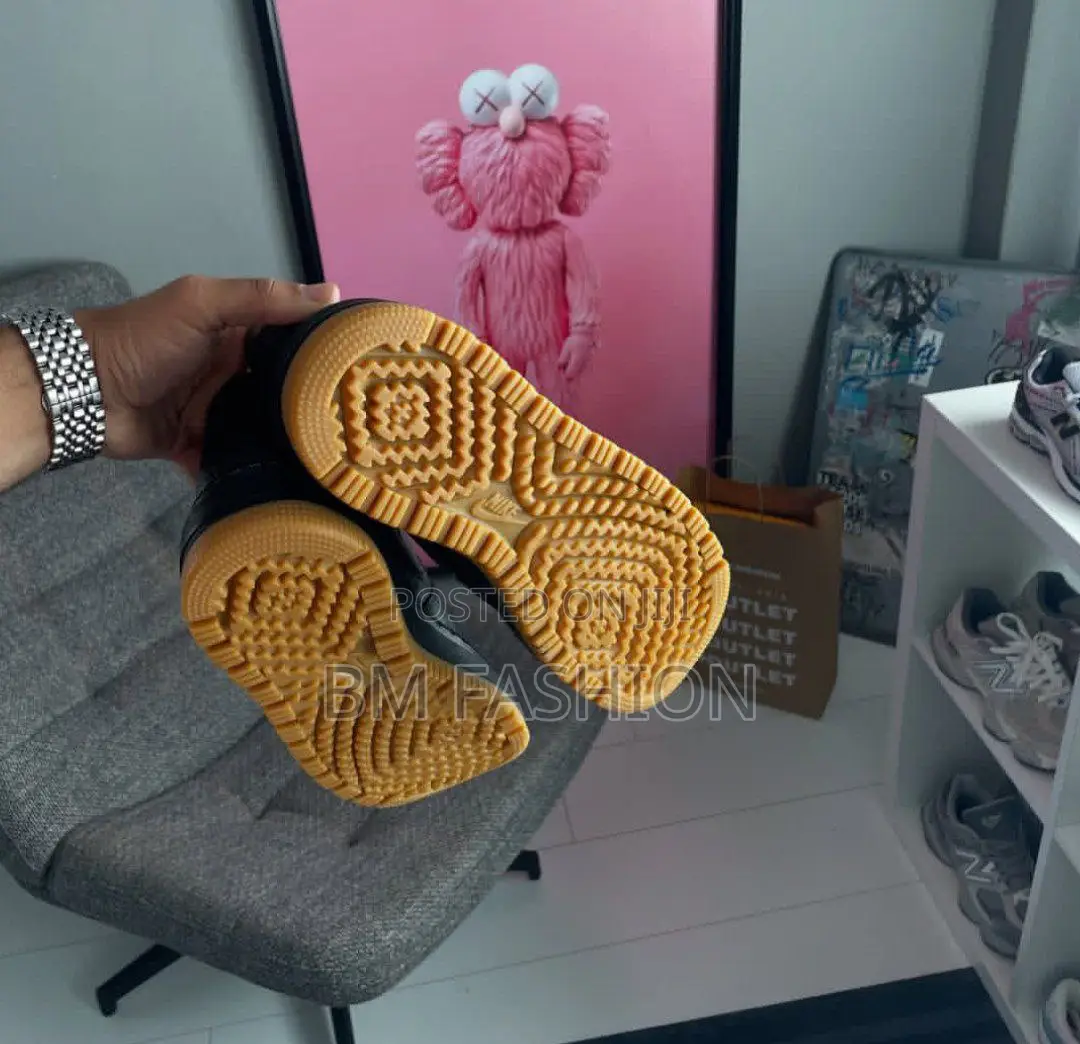 Nike Air Force 1 Luxe Black and Gum Stylish Shoes on Sale