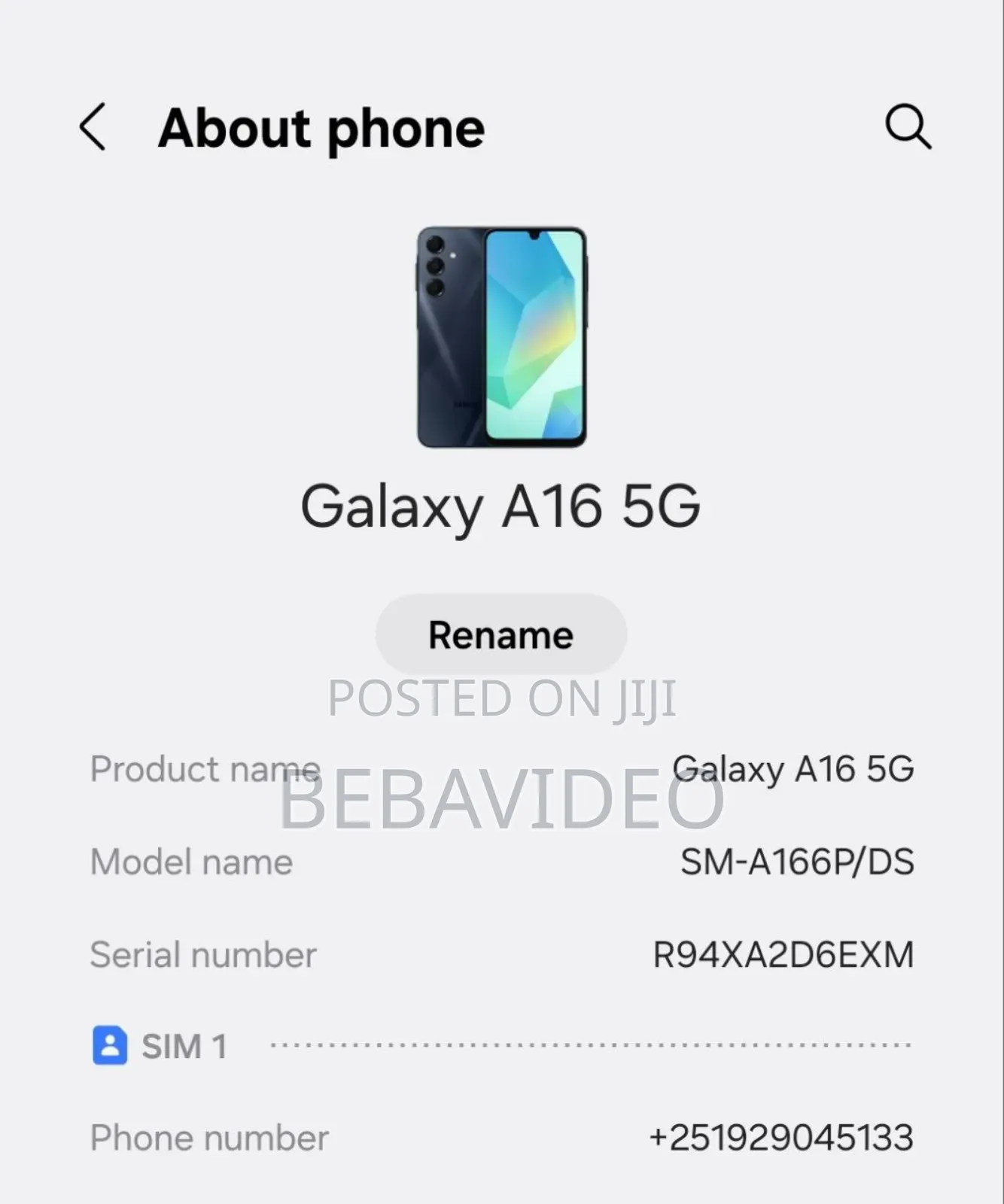 New Samsung Galaxy A16 128 GB Black