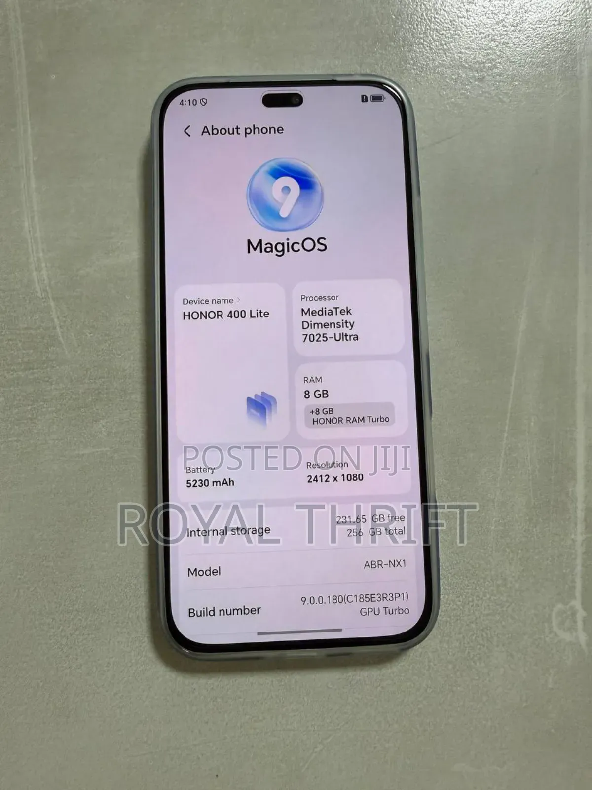 New Honor 400 Lite 256 GB Gray