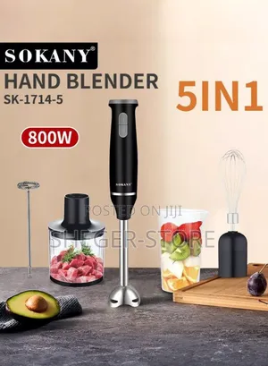 Orginal Sokani 5 in 1 Hand Blender ( ጁስ፣ሽንኩርት፣ ስጋ እና አትክልቶችን ይፈጩበታል )