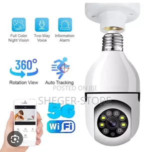 Photo - High Class Bulb Rotating Security Camera 360° ( የቤትዎትን ውሎ መከታተል የሚችሉበት